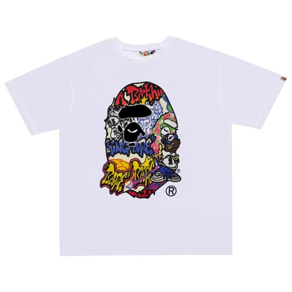 Bape Lux Sport Big Ape Head T-shirt White | A Bathing Ape - Picture 1 of 2